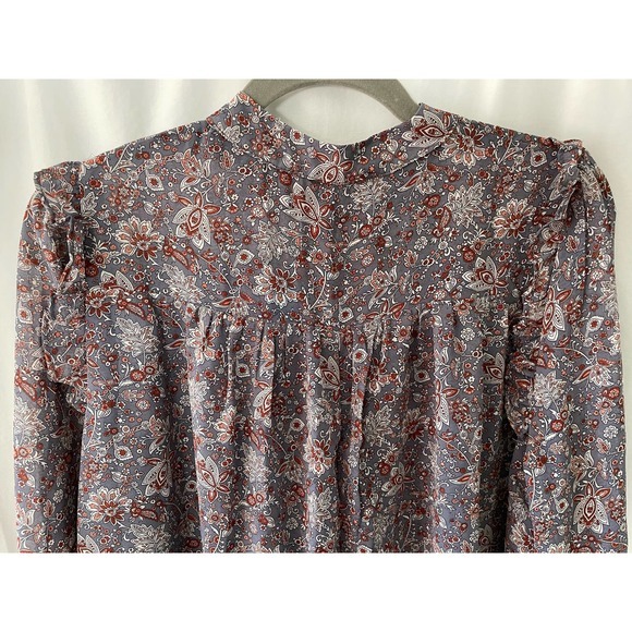Dress Forum Floral Long Sleeve Short Peasant Dress Small - Picture 10 of 13